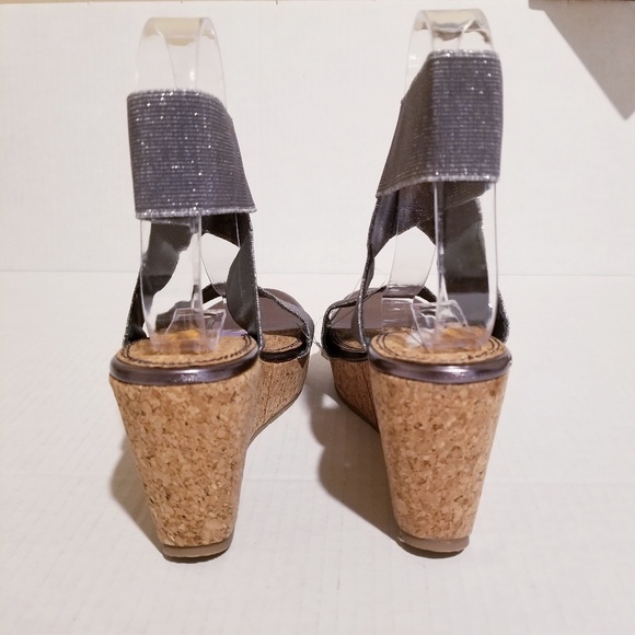 Volatile Grey Cork Heels with Sparkles 6 - Picture 4 of 6